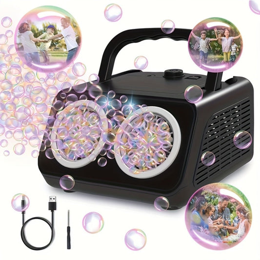 Automatic Bubble Machine with Dual Fans, 20,000+ Bubbles per Minute