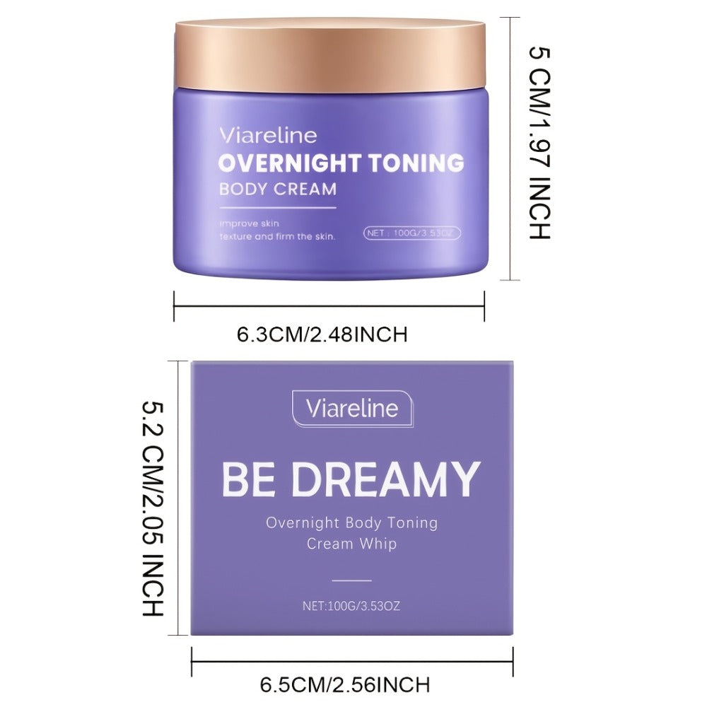 Night Firming Cream for Women 5pcs 3.38oz - Sleep Shaping Body Lotion, Skin Tightening & Anti-Sagging | All Skin Types | Dreamy Night Formula