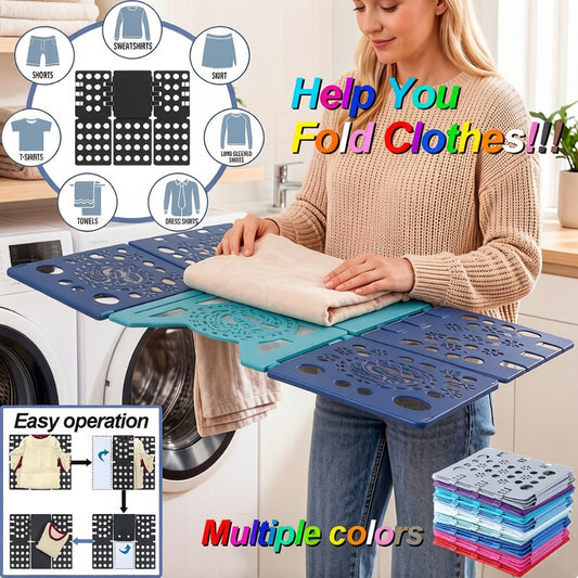 Clothes Folding Board with Alignment Guide, Plastic T-Shirt Laundry Folder
