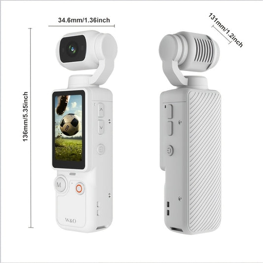 Action Camera with 4K UHD Video, 180° Rotating Lens & 1.9-Inch LCD Screen