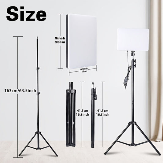 Square LED Ring Light, 10-Inch USB-Powered Light with 3 Color Modes for Streaming