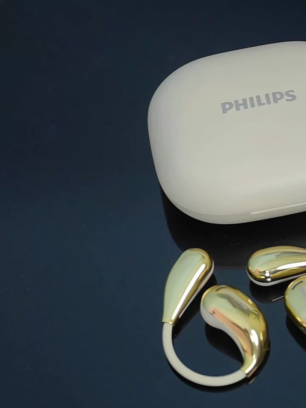 Philips TAT2769 Earhook Running Earbuds Bluetooth 5.4 Noise Cancelling Mic Secure Sport Fit Over-Ear Wireless Headset for Running Sports Gym Black White Blue