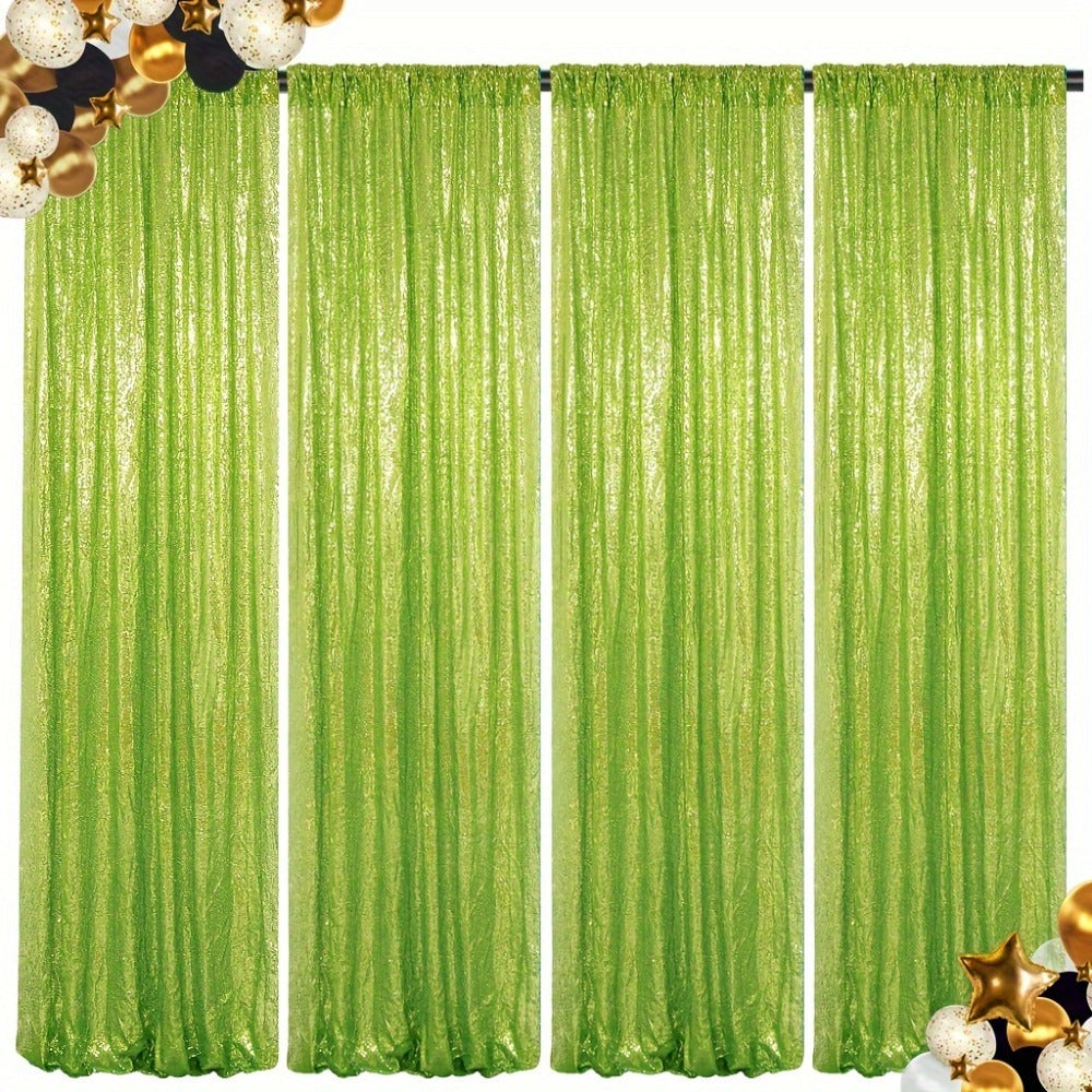 Sequin Backdrop Curtains 2FTx8FT Glitter Photography Background Panels for Party Wedding Birthday Stage Decoration Gold Yellow Shimmer Curtain Set 4 6 10 Panels Available