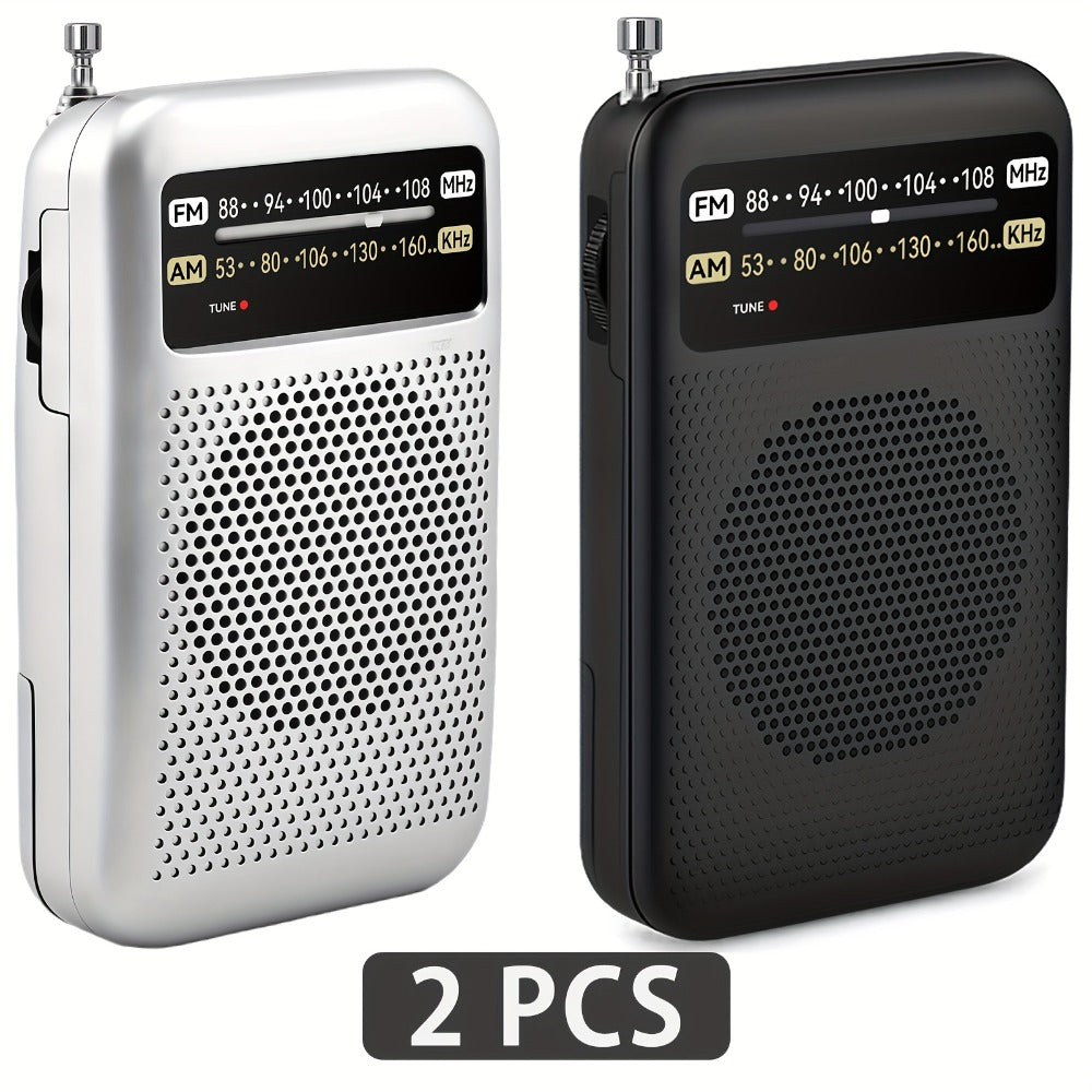 Qoosea Portable AM FM Radio with Long-Distance Reception, Handheld Transistor Radio with Crystal Clear Speaker, Battery Operated 2AA – Compact Emergency Radio for Outdoor, Camping, Travel, Home & Disaster Preparedness