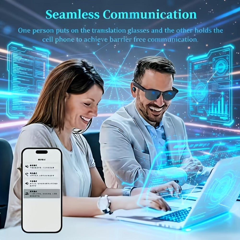 Photochromic Smart Sunglasses AI Real-Time Translation - Bluetooth Music & Calling, Conference Simultaneous Interpreter, Video Recording, Color-Changing Lenses, Advanced & Standard Styles 2026