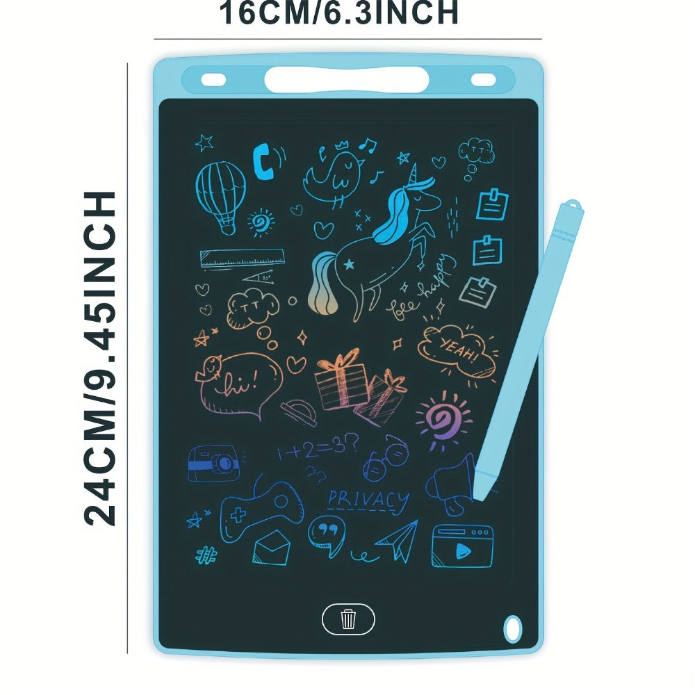 Kids Drawing Tablet 2 Pack 10 Inch Colorful LCD – Reusable Electronic Doodle Pad Educational Learning Toy for Boys & Girls Ages 3-6 | Portable Gift for Home School Travel Blue+Pink