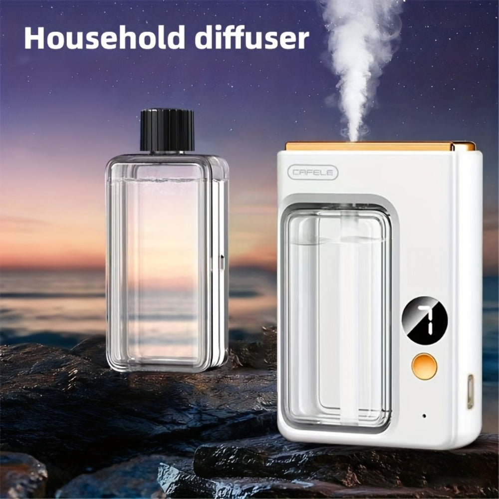 Essential Oil Diffuser for Home Bedroom – Large Capacity Ultrasonic Aroma Humidifier, 7-Level Mist, USB, Auto Shut-Off | Encounter Gardenia Hilton Shangri-La Ocean Scents | 1 or 3 Bottle Bundle