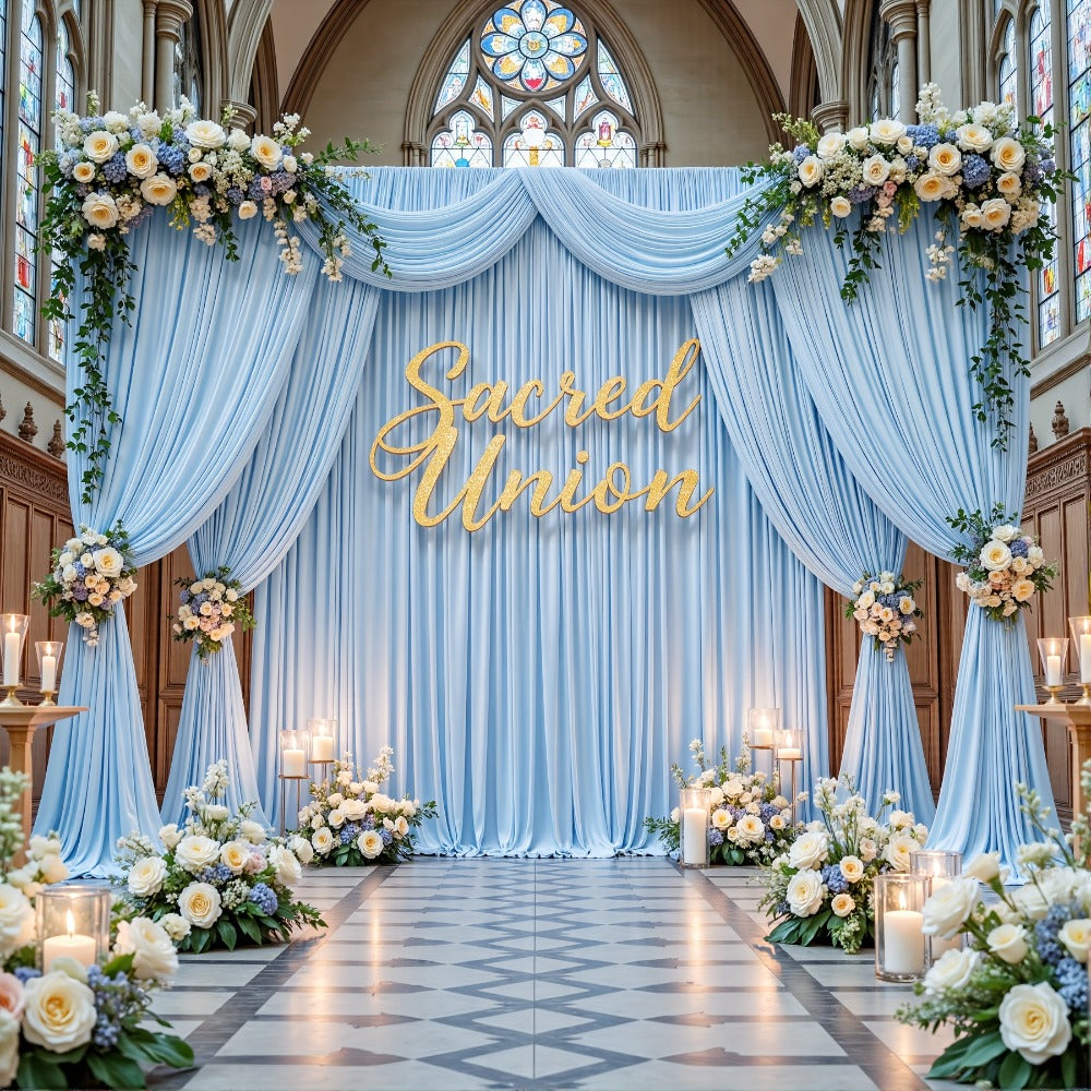 Photography Backdrop 4-Pack 5x10ft Polyester Spandex Background Cloth | Wrinkle-Resistant, Soft & Smooth with Pole Pockets | Wedding, Birthday, Banquet, Party & Event Decoration Curtains