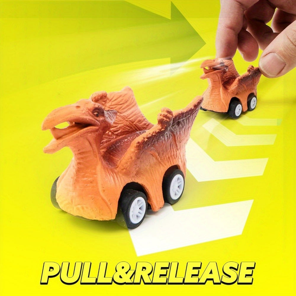 Dinosaur Truck Toy Set, 13-Piece Carrier with Mini Cars and Helicopter