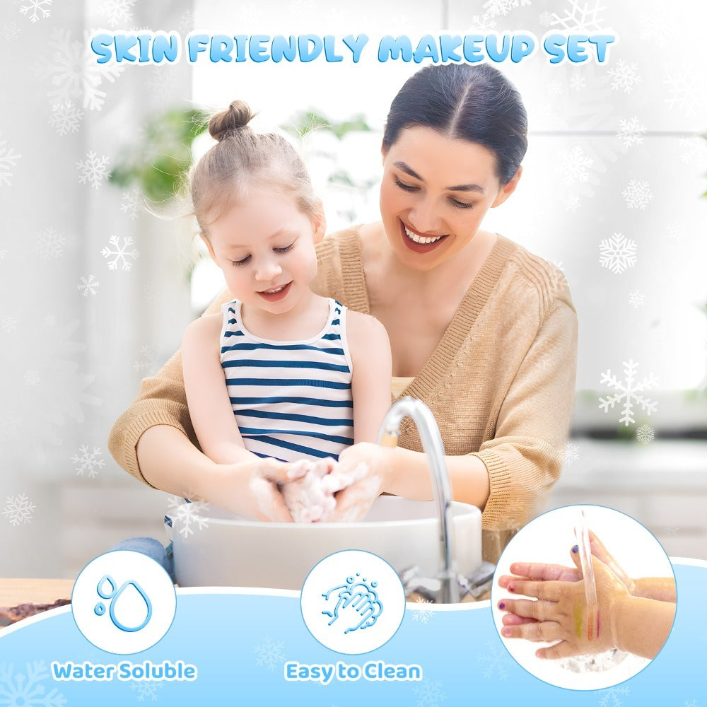 Princess Pretend Play Makeup Set, 58 Pieces with Brushes & Case