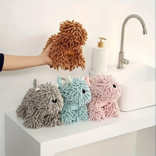 Puppy Hand Towel, Soft Absorbent Hanging Towel for Kitchen & Bathroom