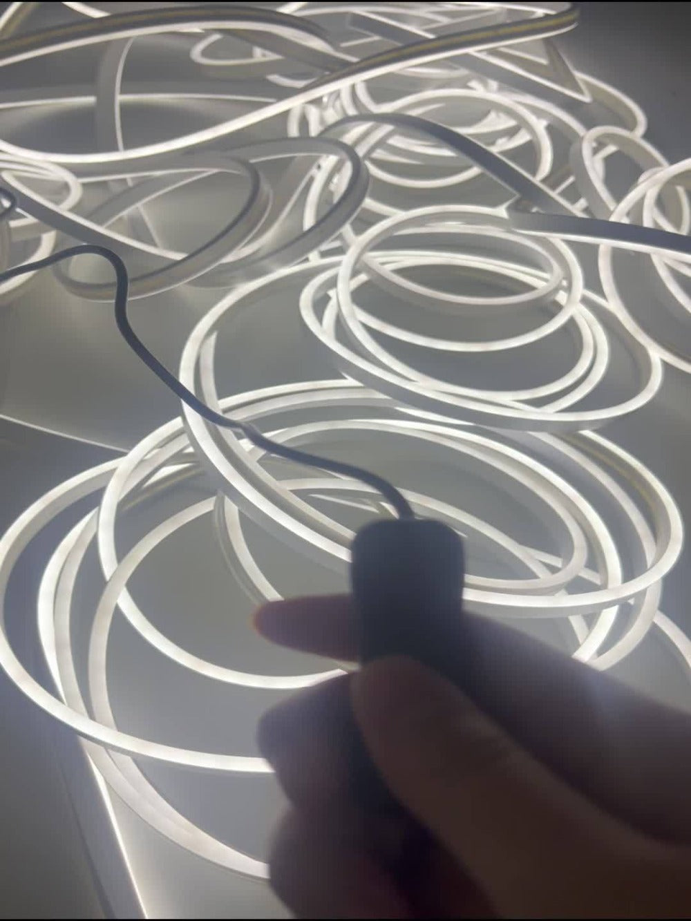 LED Neon Light Strip 32.8ft 10m 1200 LEDs Super Bright, IP65 Waterproof 24V Flexible Neon Strip with Power Adapter & Mounting Clips, White Pink Warm White Ice Blue, Bedroom Kitchen Outdoor Christmas Halloween Decor