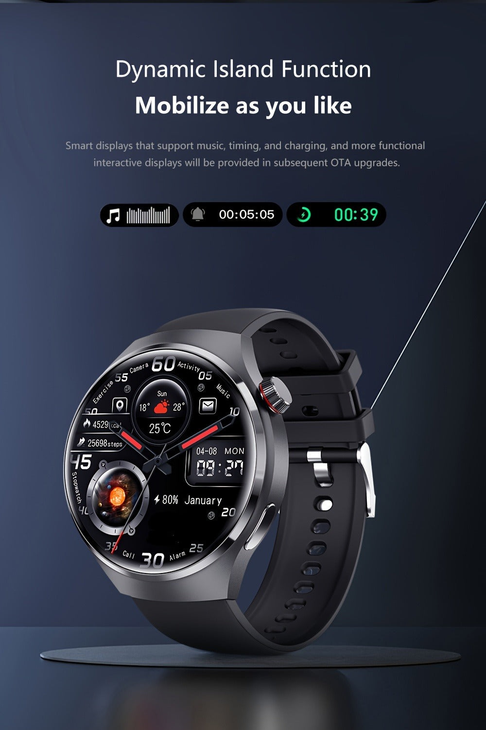 GPS Smartwatch Men with NFC & Multiple Strap Styles – 360×360 HD Screen Wireless Calling GPS Motion Trajectory Sports Fitness Tracker Heart Rate Sleep Monitor Outdoor Watch Black Steel Mesh Faux Leather