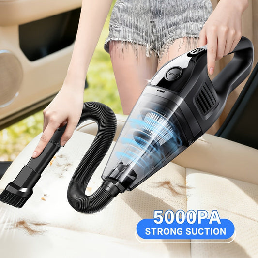 Cordless Handheld Vacuum Cleaner with 5 kPa Suction and Crevice Tool for Car and Home