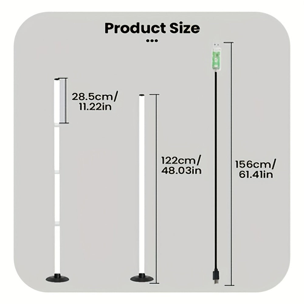 Smart LED Floor Lamp Modern Minimalist – Mood Lighting App & Remote Dual Control Backlight Ambient Light for Bedroom Office Gaming Study Room Holiday Gift 1 or 2 Pack