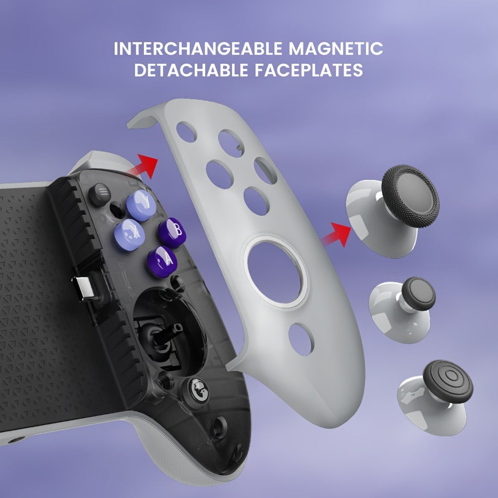 Hall Effect Mobile Gaming Controller GameSir G8 Galileo USB-C Wired – Zero-Drift Joysticks & Triggers, Pass-Through Charging, Mappable Back Buttons for iPhone 15 Android Cloud Gaming Xbox Game Pass