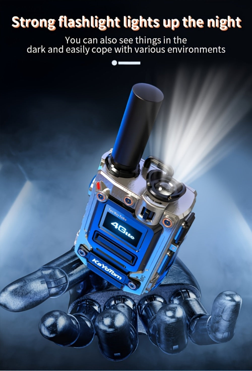 Kayotom K300S 4G Global Walkie Talkie Unlimited Range, No Monthly Fee Two Way Radio, UHF 400-480MHz Long Battery Life, Dustproof Shockproof Handheld Transceiver for Outdoor Group Remote Coordination