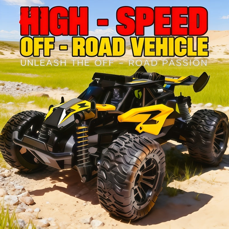 Colorful LED RC Off-Road Car with Red Buggy & Yellow Vehicle Options