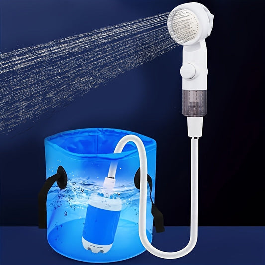 Portable Outdoor Shower Pump 4-in-1 Set | IPX7 Waterproof Camping