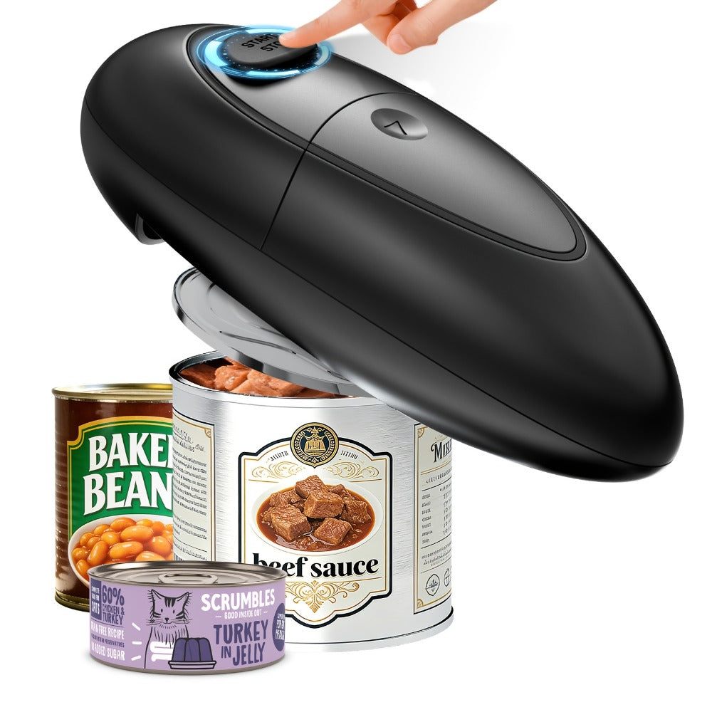 Electric Can Opener One-Touch Automatic – Smooth Edge Battery Operated Handheld Opener for All Can Sizes, Best Kitchen Gadget for Seniors, Arthritis & Weak Hands, Great Gift Idea