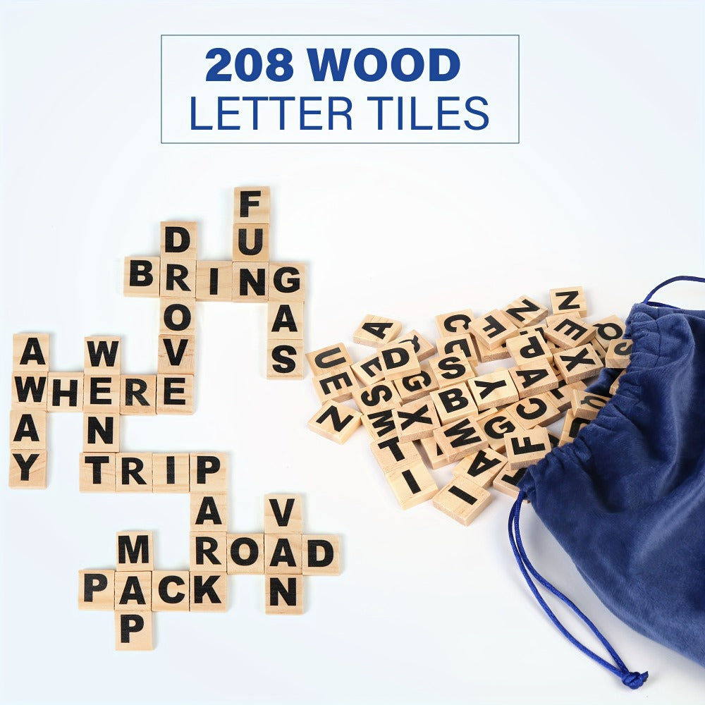 Spelling Flash Card Game for Kids Ages 4-8 — 224 Phonics Sight Word Flashcards, 208 Wood Letter Tiles & Dice, Kindergarten Homeschool ESL Autism Learning Toy, Birthday Christmas Gift