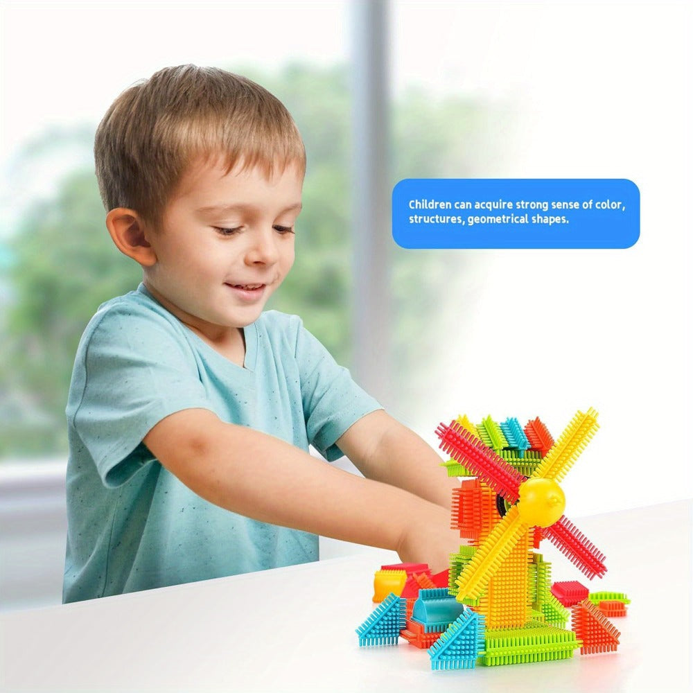 Hedgehog Bristle Blocks, 150-Piece Soft Interlocking Building Set