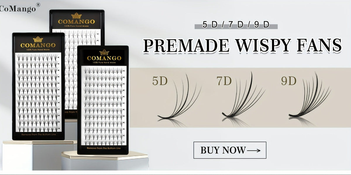 120-Fan Tray Premade Volume Lash Extensions 5D 7D 9D Wispy Faux Mink Eyelash Extensions C D Curl Mix 8-15mm Fluffy Pointy Base Individual Lashes for DIY Beginners Natural Look