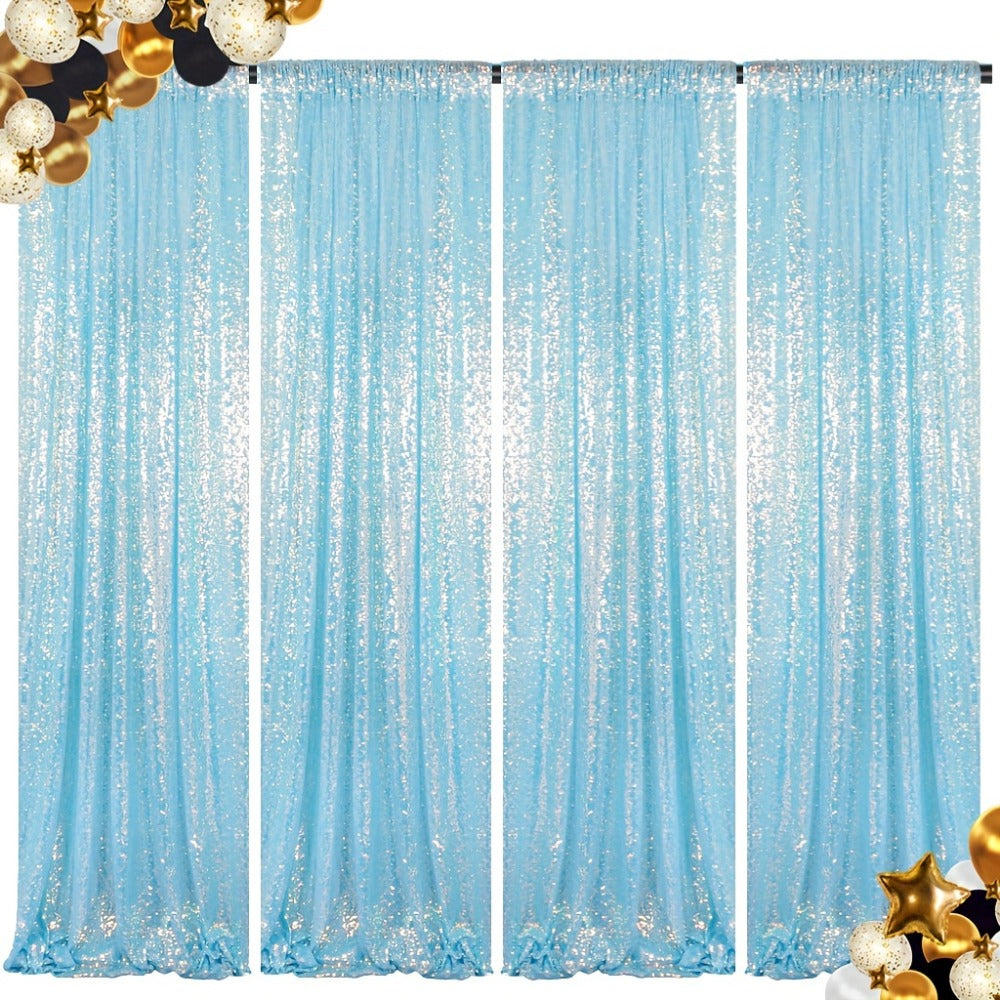 Sequin Backdrop Curtains 2FTx8FT Glitter Photography Background Panels for Party Wedding Birthday Stage Decoration Gold Yellow Shimmer Curtain Set 4 6 10 Panels Available