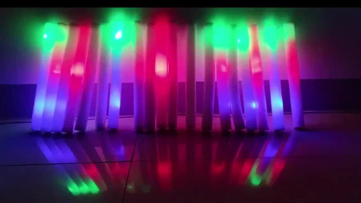 LED Light Up Foam Glow Wands 27/30 Pack – Multi-Color Flashing Glow Sticks for Party Supplies Weddings Birthdays Christmas Graduation Camping Outdoor Celebrations