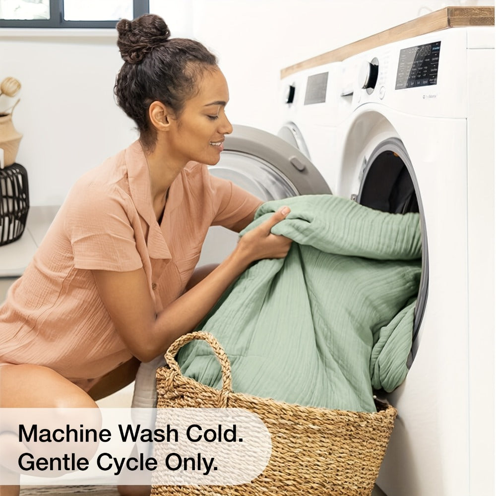 Muslin Blanket 100% Cotton 6-Layer – Breathable Soft Gauze Throw for Couch & Bed, All Season, Machine Washable, 13 Colors, 5 Sizes