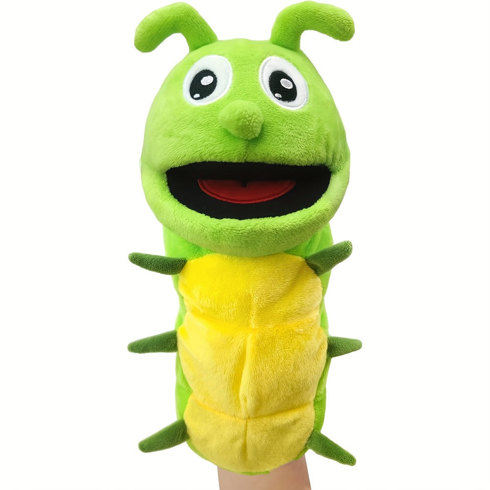 Insect Hand Puppet 13-Inch with Movable Mouth, Realistic Plush Bee Ladybug Dragonfly Butterfly Ant Caterpillar Puppet for Kids Storytelling Role Play Puppet Show, Birthday Holiday Gift