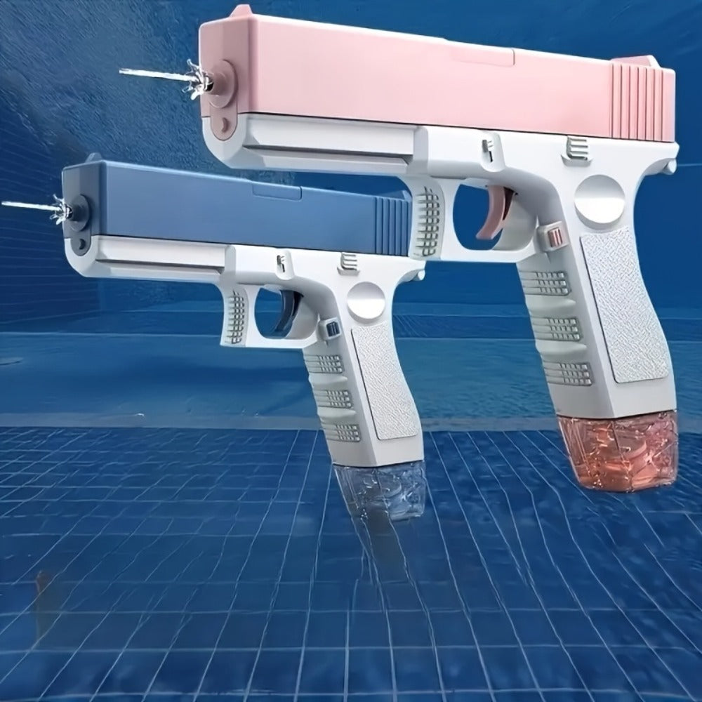 Electric Water Gun with Two Swappable Tanks for Outdoor Water Play, Pink