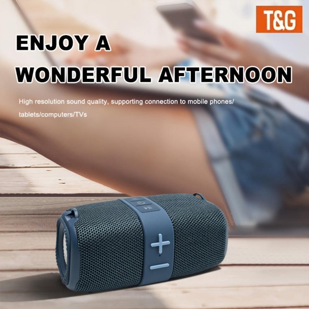 TG667 Compact Portable Outdoor Bluetooth Speaker USB TF FM Radio Type-C Charging Wireless Music Player for Phone Tablet Camping Travel Party