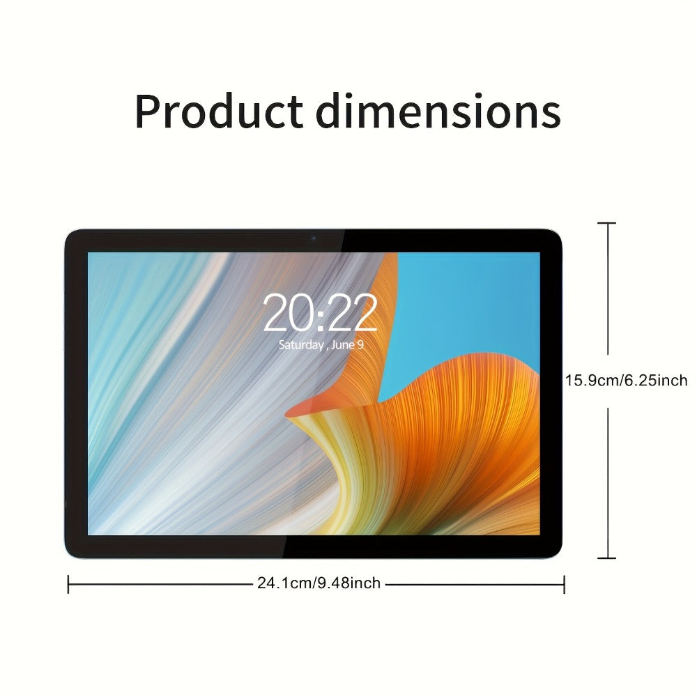 PRITOM Android 14 Tablet 10.1 Inch 8GB RAM 128GB ROM Octa-Core 8000mAh 2-in-1 Tablet with Keyboard Mouse Case Stylus Dual 8MP Camera 1TB Expandable 1280x800 IPS Display Tablet PC Black