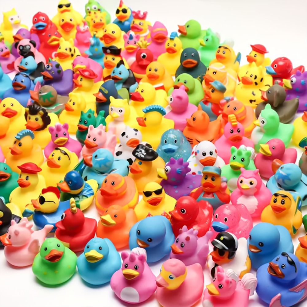 Mini Rubber Ducks Bulk Set – 2" Floating Bath Toy Variety for Kids, Cute Assorted Ducks for Bath Time, Pool Play, Birthday Parties & Jeep Duck Gifts, Fun Party Favors for Boys & Girls