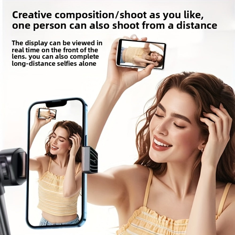 Wireless Selfie Monitor Screen for iPhone Android – 2500mAh Battery, Remote Control, 3-Level Brightness & Wide Screen Mode, Use Phone Rear Camera for Selfie Vlog No-Delay Live Streaming TikTok YouTube