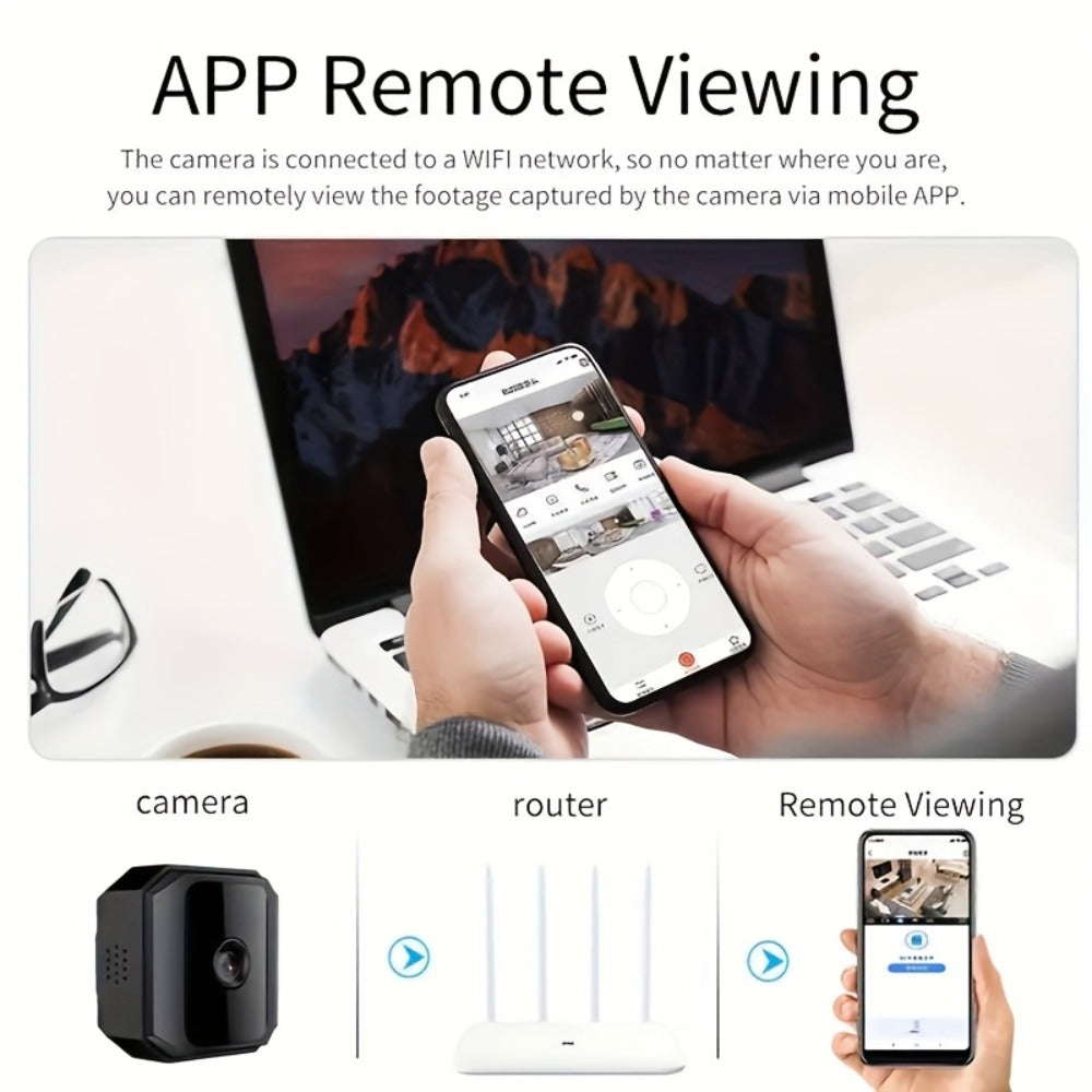 Wireless Security Camera Rechargeable Battery, No WiFi No Internet AP Hotspot, IR Night Vision, Two-Way Audio, Motion Detection Alerts, Indoor Outdoor Portable Surveillance – Home Pet Baby Monitor