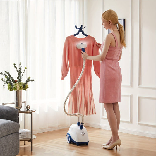 Standing Garment Steamer 1500W with 1.8 L Tank, Wheels and 45-Second Heat-Up
