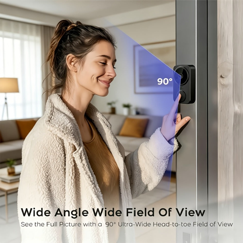 Wireless Video Doorbell Camera No WiFi No App Required 4.3-inch IPS Monitor 960P Night Vision Two-Way Audio Long Battery Life SD Card Storage No Subscription Wall-Mounted Home Security