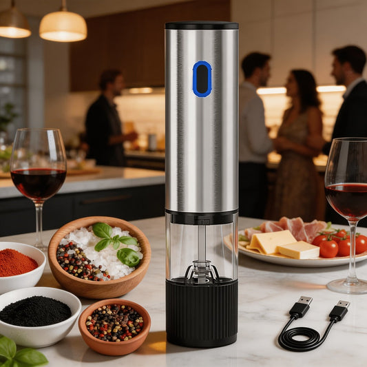 Electric Pepper Grinder with USB-C Charging & 5 Coarseness Settings