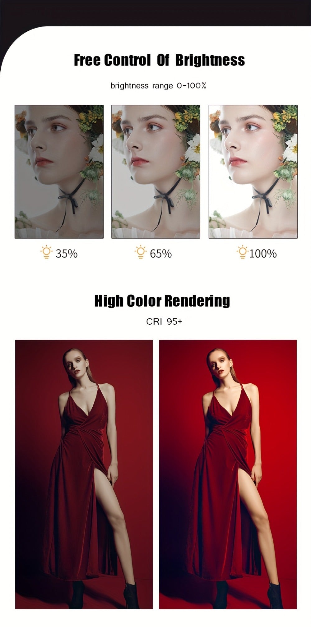 LED Video Light Panel 5600K Dimmable Photography Lighting Kit with Adjustable Tripod Stand & 4 Color RGB Filters for Vlogging Streaming Studio Table Top Photo Video Shooting Content Creator