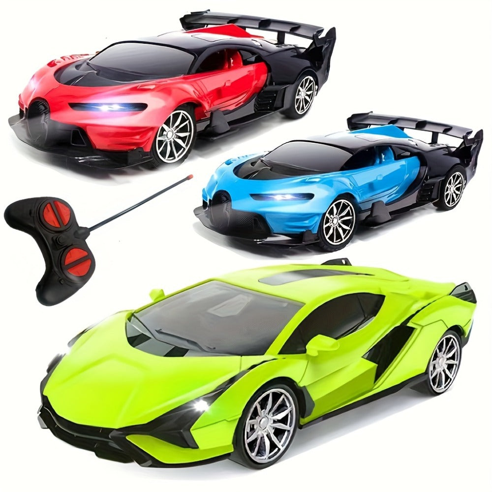 Drift RC Car 1:24 Scale with LED Lights, 4-Channel USB Rechargeable Sports Car Model