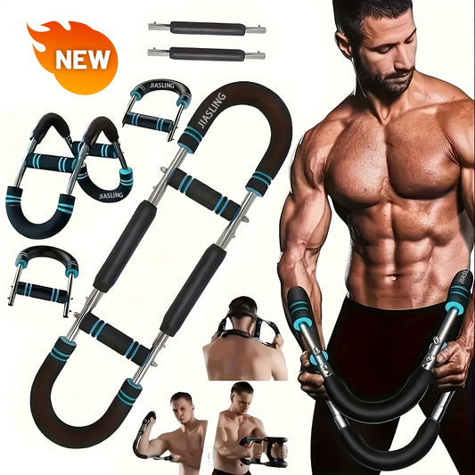 Arm Strength Trainer with U-Shaped Spring Bar and Detachable Design for Home Workouts
