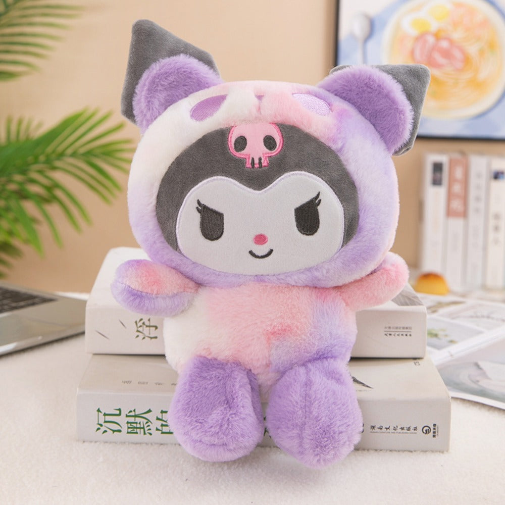 Tie-Dye Character Plush Toy with Four Selectable Styles for Display