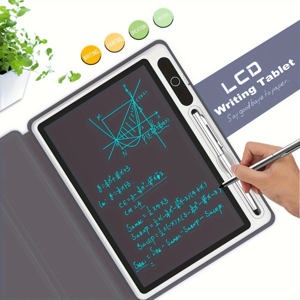 LCD Writing Tablet with Case 10.1 Inch – Electronic Handwriting Pad Doodle Board for Adults Kids Home School & Office | Digital Drawing Note-Taking Memo Board with Lock | Pink Black