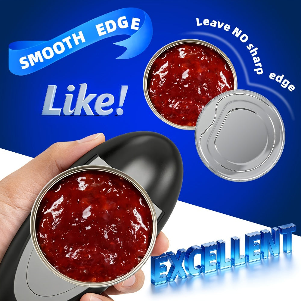 Electric Can Opener One-Touch Automatic – Smooth Edge Battery Operated Handheld Opener for All Can Sizes, Best Kitchen Gadget for Seniors, Arthritis & Weak Hands, Great Gift Idea