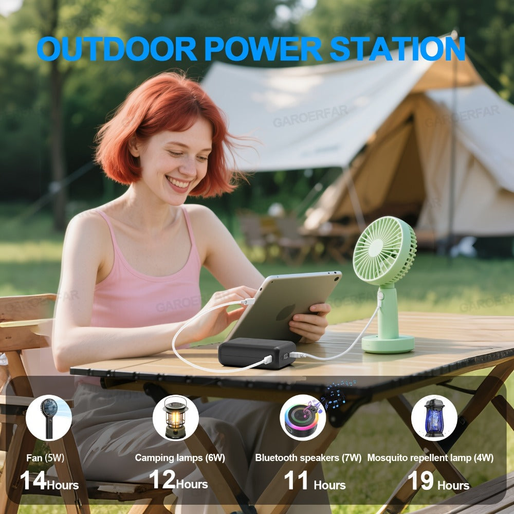 Dual Voltage 5V 7.4V Power Bank 20000mAh 22.5W Fast Charging LED Display DC USB Type-C Output Lithium Polymer Portable Charger for Smartphones Tablets Heated Clothing Devices