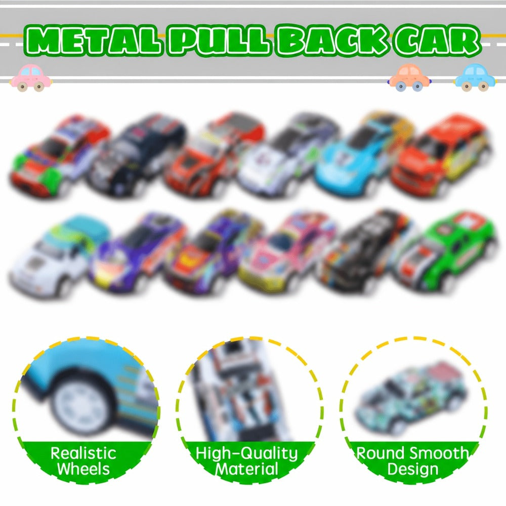 Mini Pull-Back Toy Cars, 72-Pack for Party Favors & Classroom Prizes
