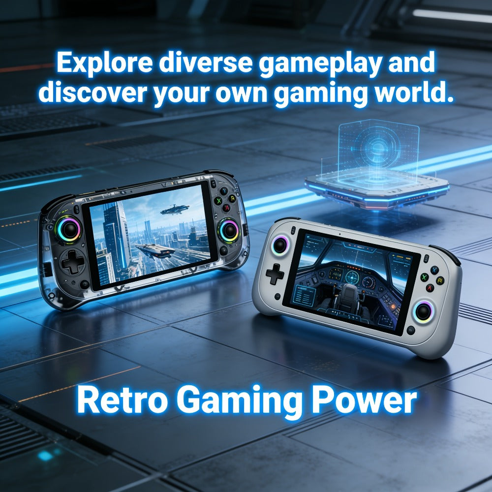 J55 Online Multiplayer Handheld Game Console – 5.5 Inch Large Screen, Open-Source System, 64GB Storage, Ultra-Long Battery Life, Global Online Gaming, High-End Portable Edition, Perfect Holiday Gift