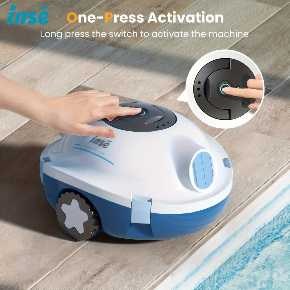Cordless Robotic Pool Cleaner with 90-Min Runtime – Self-Parking Auto Vacuum | Floating Bracelet Retrieval | Covers 65Ft / 1100 Sq Ft | Lightweight for Above Ground & In-Ground Flat Bottom Pools | 5 Colors